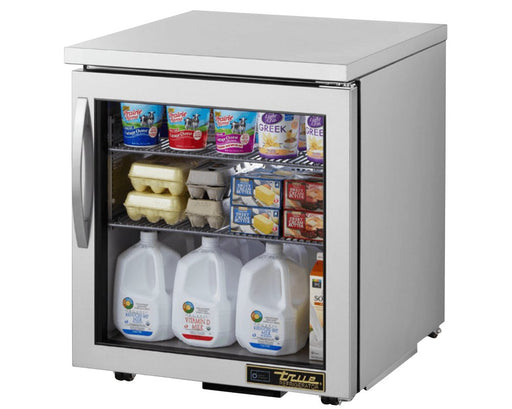 True TUC-27G-LP-HC~FGD01 Undercounter Refrigerator, 27 5/8" Wide, 1 Door, 2 Shelves - TheChefStore.Com