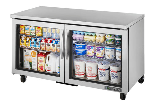 True TUC-60G-HC~FGD01 Undercounter Refrigerator, 60 3/8" Wide, 2 Doors, 4 Shelves - TheChefStore.Com