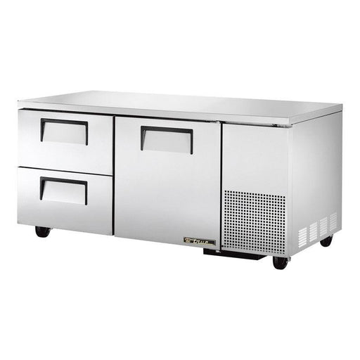 True TUC-67D-2-HC Undercounter Refrigerator, 67 1/4" Wide, 1 Door, 2 Shelves - TheChefStore.Com