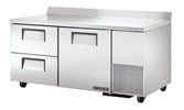 True TWT-67D-2-HC Worktop Refrigerator, 67 1/4" Wide, 1 Door, 2 Shelves - TheChefStore.Com