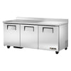 True TWT-72-HC Worktop Refrigerator, 72 3/8" Wide, 3 Doors, 6 Shelves - TheChefStore.Com