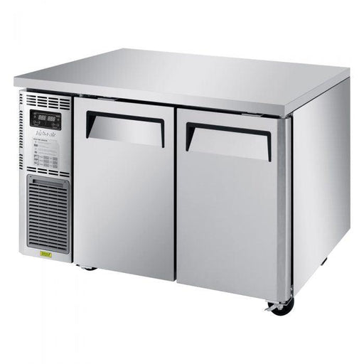 Turbo Air JURF-48-N 2 Solid Door Undercounter Refrigerator and Freezer, Side Mount, 4.48 Cu. Ft. - TheChefStore.Com