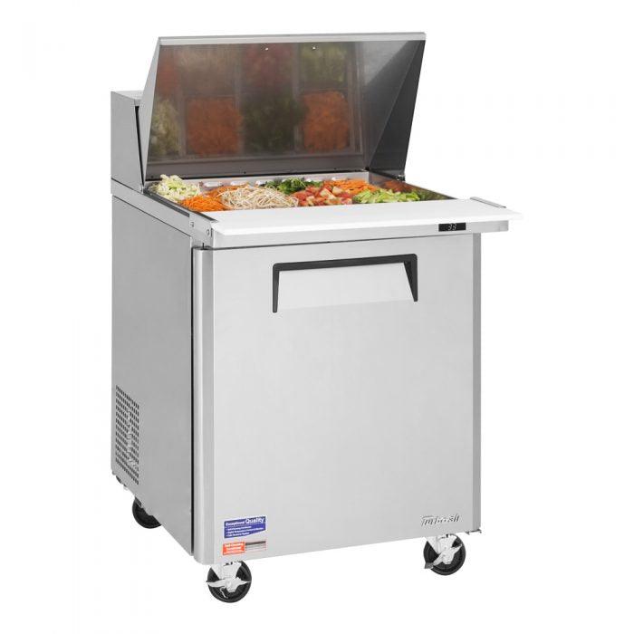Turbo Air MST-28-12-N 1 Solid Door Mega Top Refrigerated Sandwich Prep Table, 8 Cu. Ft. - TheChefStore.Com