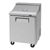Turbo Air MST-28-N 1 Solid Door Refrigerated Sandwich Prep Table, 7 Cu. Ft. - TheChefStore.Com