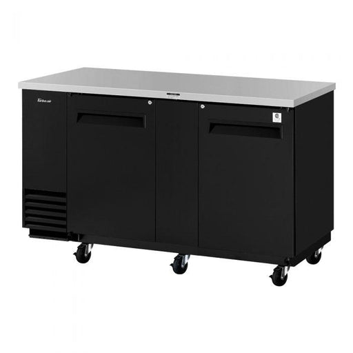 Turbo Air TBB-3SB-N6 2 Solid Door 69" Back Bar Cooler, Black Vinyl Exterior, 23 Cu. Ft. - TheChefStore.Com