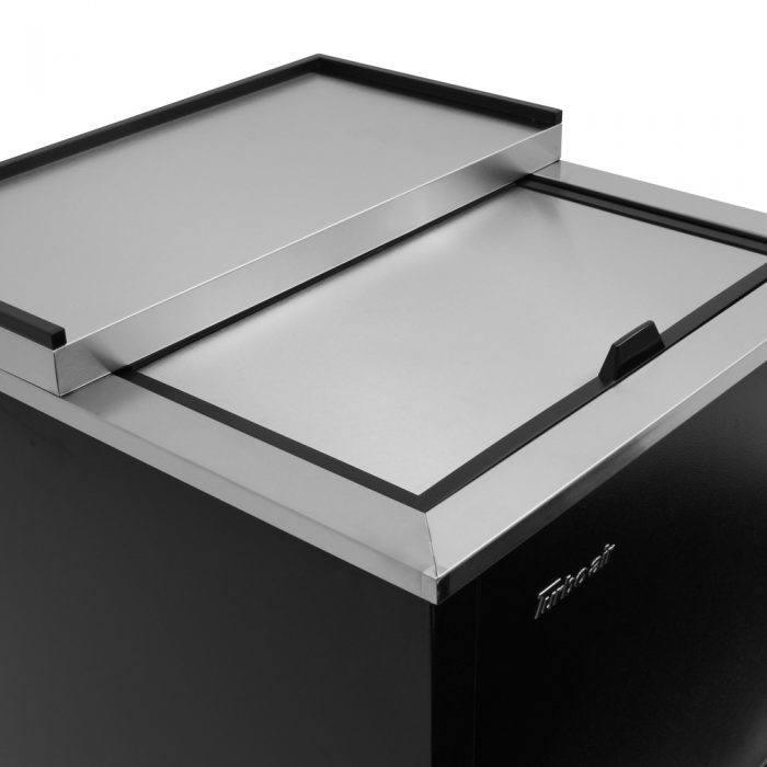 Turbo Air TBC-24SB-GF-N6 1 Lid Black Vinyl Exterior Glass Chiller & Froster - TheChefStore.Com