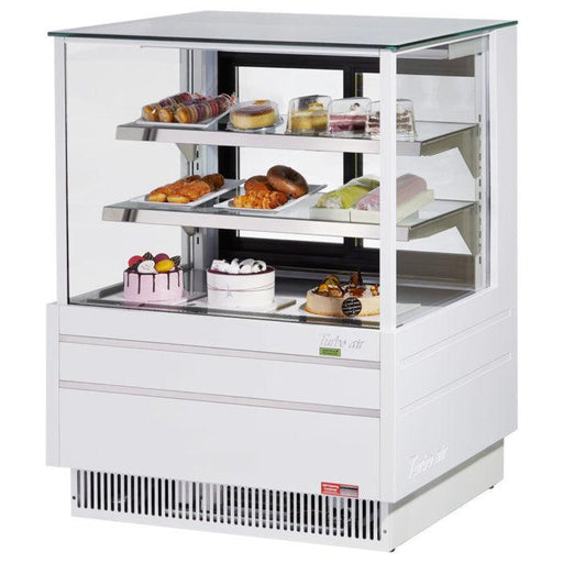 Turbo Air TCGB-36UF-W(B)-N 36" Refrigerated Bakery Display Case, European Straight Front Glass, White or Black, 11.8 Cu. Ft. - TheChefStore.Com
