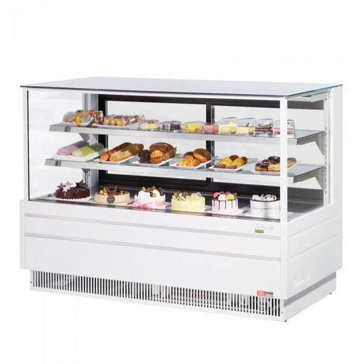 Turbo Air TCGB-72UF-W(B)-N 72" Refrigerated Bakery Display Case, European Straight Front Glass, White or Black, 23.2 Cu. Ft. - TheChefStore.Com