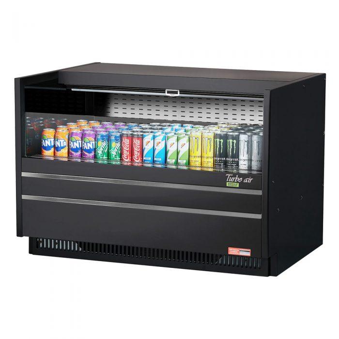 Turbo Air TOM-48UC-W(B)-N 48-1/4" Low Profile Drop In Open Display Merchandiser, Solid Side Panel, European Straight Style, 6.8 Cu. Ft. - TheChefStore.Com