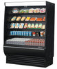 Turbo Air TOM-60DXB-SP-N 60" Extra Deep Vertical Open Display Merchandiser, Solid Side Panel, Black, 18.9 Cu. Ft. - TheChefStore.Com