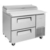 Turbo Air TPR-44SD-D2-N 2 Drawer Refrigerated Pizza Prep Table - TheChefStore.Com