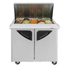 Turbo Air TST-36SD-15-N6 2 Solid Door Mega Top Refrigerated Sandwich Prep Table, 11 Cu. Ft. - TheChefStore.Com