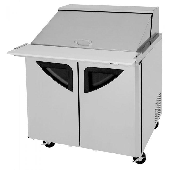 Turbo Air TST-36SD-15-N6 2 Solid Door Mega Top Refrigerated Sandwich Prep Table, 11 Cu. Ft. - TheChefStore.Com