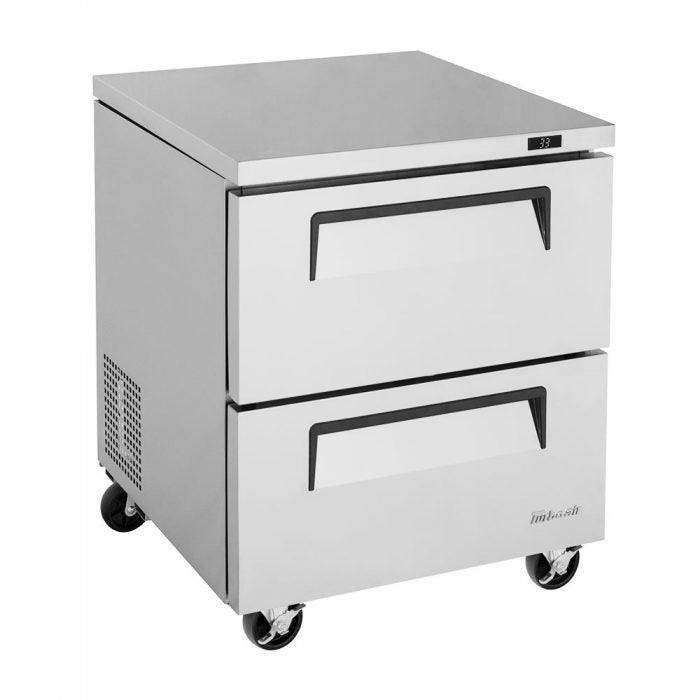 Turbo Air TUR-28SD-D2-N 2 Drawer Undercounter Refrigerator, 6.8 Cu. Ft. - TheChefStore.Com