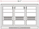 Unity U-BB3 54" Three Sliding Door Merchandising Bar Cooler - TheChefStore.Com