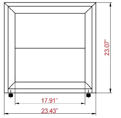 Unity U-CF2 24" Glass Swing Door Countertop Display Freezer, Black, 2 cu ft. - TheChefStore.Com