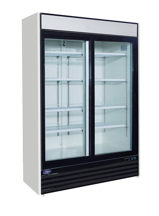 Valpro VP2R-48LHC Two Sliding Glass Door 48 cu. ft. Refrigerator - TheChefStore.Com